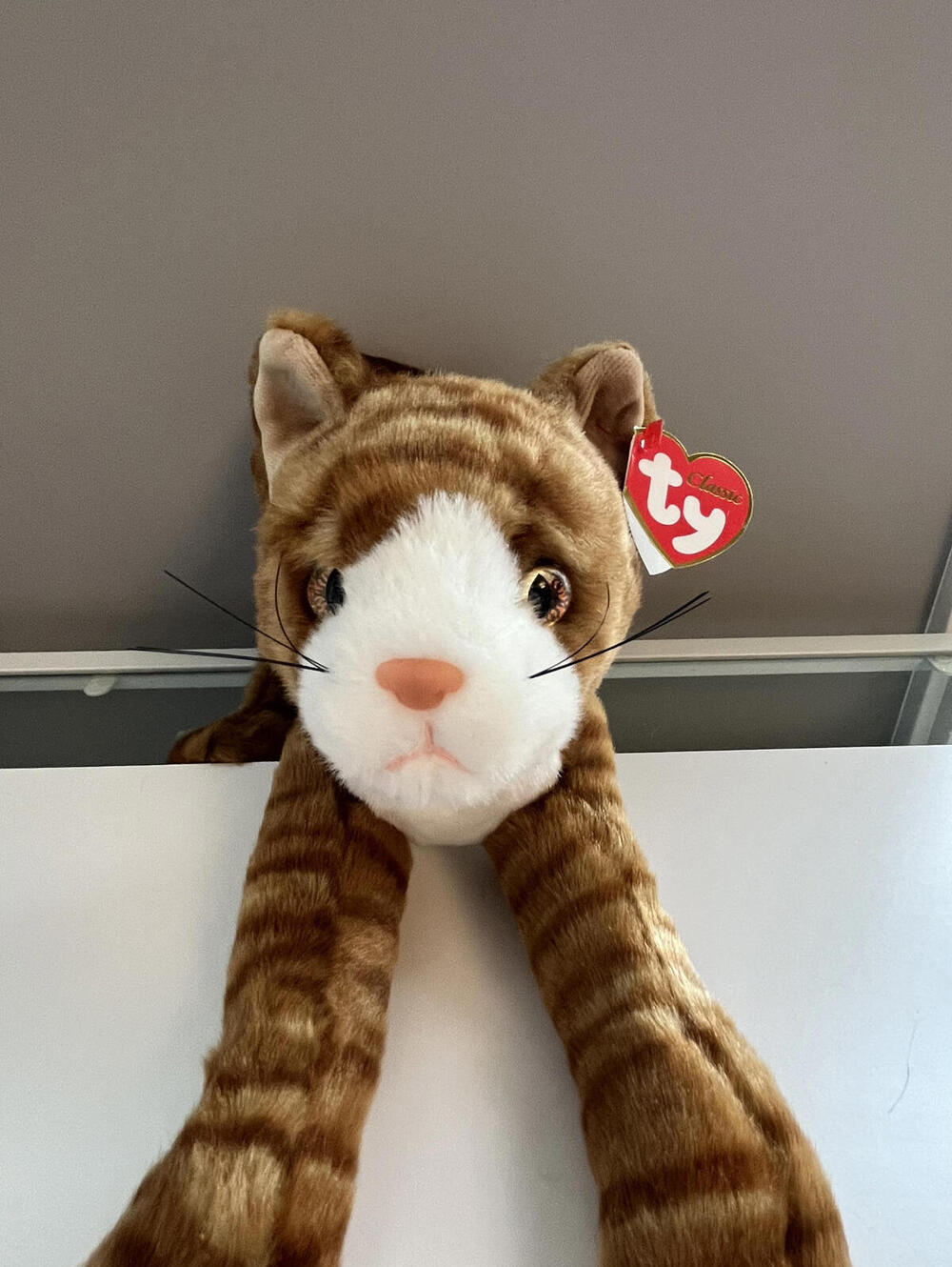 Ty Classics Collection “Stretch” the Arched / Stretching Cat (14 inch)